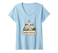 Women's Bran Castle Romania/Bran Castle V-Neck T-Shirt