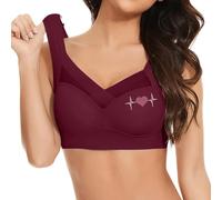 Womens Bras Non Wired, Comfortable Seamless Support Bra Lift Full Coverage Bra Mesh Lace Sports Bras Women Front Fastening Wireless Seamless Bras Non Wired Bras Adjustable Padded Zero Feel Bralettes