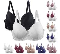 women's bras non wired multi pack Comfort Wireless Seamless Multipack Bralette Sexy Lace Bras High Impact Support Full Coverage Bra Adjustable Straps