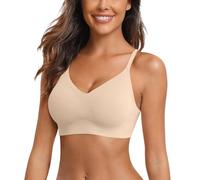 Womens Bras Non Wired, Sports Bras Removable Pads Sleep Bras In Yoga Bralette Leisure Stretch Women's Sports Bras Wireless Soft Bras Plus Size Bras Soft Zero Feel Bra Bustier