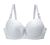 Women's Bras Push Up Bras for Women Sexy Floral Lace Comfit Padded Support Underwire Bralettes Full Coverage Comfort Everyday Minimiser Bras Underwear White 75B