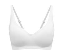 Womens Bras Sexy Deep V Neck Leopard Pattern Bra Soft Seamless Bralette,Comfort Soft Lightly Padded Push up Underwear 02-White 2X-Large