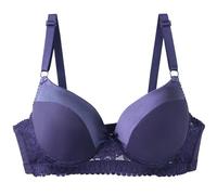 Womens Bras,Wireless Jelly Bra,Plus Size Underwire Bra Seamless Full Coverage Lace Trim Comfortable Everyday Wear Smooth T Shirt Bra Support For (Blue, 80C)