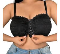 Womens Bras, Womens Bras Non Wired Plus Size Front Closure For Comfortable Lace Underwire Support Full Coverage Everyday T Shirt With Adjustable Straits