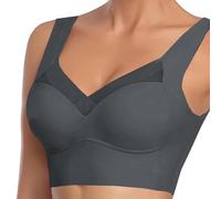 Womens Bras,Women's Large Strapless Lace Tank Top Underwear Thin Side Fold Side Breast Gather Adjustable Bra