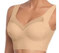 Womens Bras,Women's Large Strapless Lace Tank Top Underwear Thin Side Fold Side Breast Gather Adjustable Bra