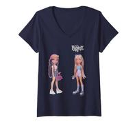 Womens Bratz Cloe Yasmin Dolls Photo Fashion Shot V-Neck T-Shirt