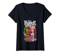 Womens Bratz Dolls Photo Portrait Sasha and Yasmin Fashion V-Neck T-Shirt