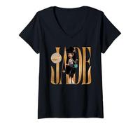 Women's Bratz Jade Doll Kool Kat Cat Girls Night Out V-Neck T-Shirt