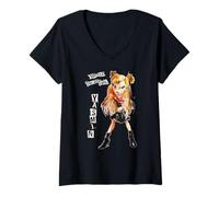 Women's Bratz Yasmin Doll Pretty 'N' Punk V-Neck T-Shirt
