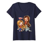 Womens Bratz Yasmin Sasha Summer Fashion Look Skirts Red Top V-Neck T-Shirt