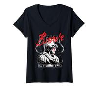 Womens Brave Greek God Aries Fearless Soul Lightning Streetwear V-Neck T-Shirt