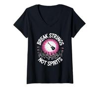 Womens Break Strings Not Spirits Punk Rock Music V-Neck T-Shirt