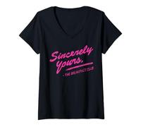 Womens Breakfast Club Sincerely Yours Painted V-Neck T-Shirt