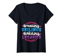 Women's Breaking Ceilings, Building Legacies V-Neck T-Shirt
