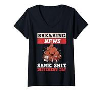 Womens Breaking News: Same Shit Different Day V-Neck T-Shirt