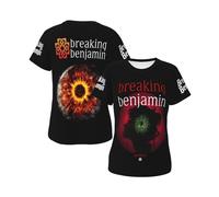 Women's Breaking Rock Band Benjamin T-Shirt Short Sleeve tee Shirt Crewneck Casual Summer Classic Fit Workout Athletic Running Undershirts Funny Tees Tops