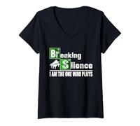 Women's Breaking Silence Piano Player V-Neck T-Shirt