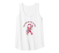 Womens Breast Cancer Awareness Quote Shirt Together We Rise in Pink Tank Top