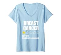 Womens Breast Cancer Awareness Warrior Support V-Neck T-Shirt
