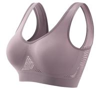 Womens Breathable Cool Lift Up Air Bra Full Support Sports Bra Seamless Wireless Unpadded Comfort Bra No Underwire Bra Plus Size 7XL Bras for Women No Underwire UK