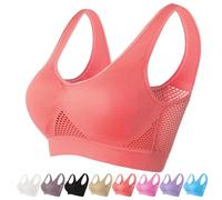 Womens Breathable Cool Lift Up Air Bra Full Support Sports Bra Seamless Wireless Unpadded Comfort No Underwire Plus Size 7XL Bras for Women No Underwire UK