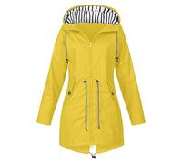 Womens Breathable Lightweight Waterproof Jackets Solid Color Packable Hoody Rain Coat Windproof Hiking Outdoor Wear Plus Size Softshell Jacket Trench Coat for Women Uk