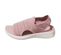 Women's Breathable Mesh Platform Sandals Lightweight Soft Sole, 04-Pink, 4