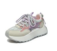 Women's Breathable Platform Trainers Anti-Slip Lightweight Comfort Work Walking Running Gym Shoes Fashion Casual Sneakers Purple 5