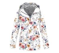 Women's Breathable Raincoat, Windbreaker, Women's Printed Transition Jackets, Large Sizes, Leisure Jacket, Print Jacket, Full Zip Rain Jacket, Hooded Sweat Jacket, Comfortable Weather Jacket, Loose