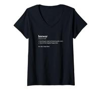 Women's Brewer Dictionary Funny Craft Beer V-Neck T-Shirt