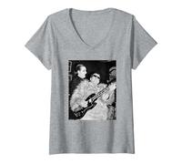 Womens Brian James David Vanian The Damned 1979 Virginia Turbett V-Neck T-Shirt