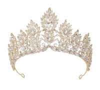 Women's Bridal Crystal Rhinestone Big Tiaras Crowns For Wedding Party Crown Hair Dress Jewelry Accessories H344 Gold White