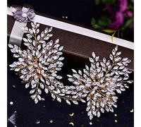 Women's Bridal Hair Comb Wedding Hair Accessories Rhinestone Bridal Comb Party Hair Accessories (Gold)