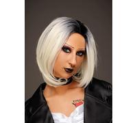 Womens Bride of Chucky Style Deluxe Blonde Tiffany Wig with Dark Roots