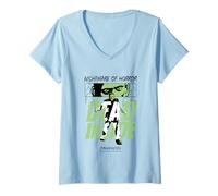 Womens Bride of Frankenstein Dead Inside Horror V-Neck T-Shirt