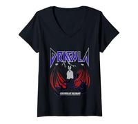 Womens Bride of Frankenstein Dracula Children of Night V-Neck T-Shirt