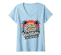 Women's Bride Squad Vacation 2026 Final Fling Bachelorette Trip V-Neck T-Shirt