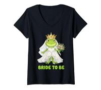 Women's Bride to Be Frog V-Neck T-Shirt