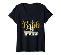 Womens Bride to be in Training Bride to be V-Neck T-Shirt