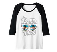 Womens Bride Tribe Heart Sunglasses Beach Bachelorette Party Raglan Baseball Tee