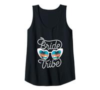 Womens Bride Tribe Heart Sunglasses Beach Bachelorette Party Tank Top