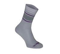 Bridgedale LINER Base Layer Merino Performance Boot-Women's- Small-Lt Grey / Purple
