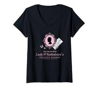 Womens Bridgerton I Get My Tea from Lady Whistledown V-Neck T-Shirt