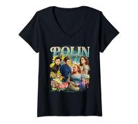 Womens Bridgerton Polin Bridgerton Vintage V-Neck T-Shirt