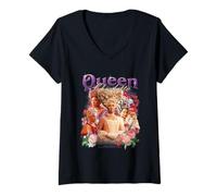 Womens Bridgerton Queen Charlotte Vintage V-Neck T-Shirt