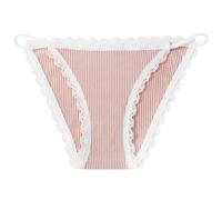 Women's Briefs Comfort Knickers 3Pcs Low Waist Lace Pure Cotton Women Panties Sexy Solid Color Comfortable Pure Cotton Briefs Panties Girls Soft Intimates Lingerie ( Color : Bean paste , Size : L )
