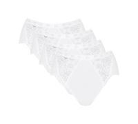 Sloggi Women's Brief 10071633 Chic Midi - Pack of 4, White, Size 8 (36)