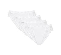 Sloggi Women's Briefs – Chic Tai – 4 Pack, 85% Cotton – White