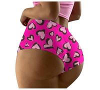 Women's Briefs, Underwear, Women's Briefs, Women's Underwear, Casual, Sexy, Triangular, Printed Underpants, Women's Seamless Seamless Panties, Hot Pink, XL